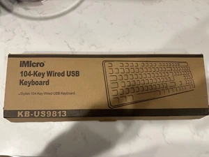 New iMicro KB-US9813 104-KEY WIRED USB KEYBOARD - Picture 1 of 2
