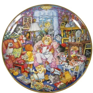 Purrfect Mom Collector Plate Perfect Mother's Day Holiday Cats Bill Bell - Picture 1 of 5