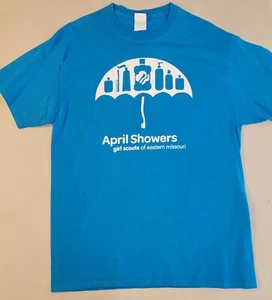Girl Scouts of Eastern Missouri APRIL SHOWERS Shirt, Size L Large - PreOwned - Picture 1 of 2