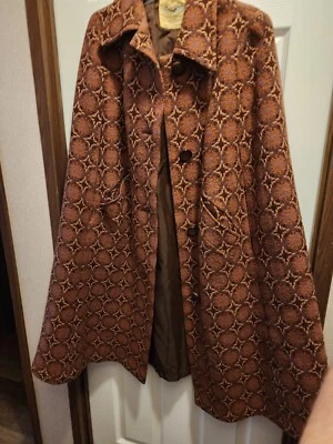 VTG 60'S Coracle Clothes Dillad Corwgl Welsh Woolens 100% Wool Coat Fits XL-2XL - Image 1 of 4