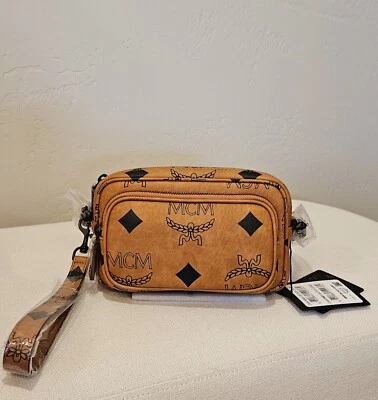 MCM Aren Wristlet Crossbody in Maxi Visetos - Cognac ( Origin $690 ) - Image 1 of 4
