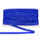 15 Yards 0.4 Inch Metallic Sequin Trim Sparkle Braid Sewing Ribbon, Dark Blue