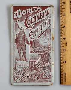 Folio estilo acordeón exposición colombiana de 1893 Feria Mundial Chicago - Imagen 1 de 8