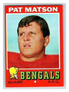 1971 Topps Pat Matson Cincinnati Bengals #72 (KCR) - Picture 1 of 2