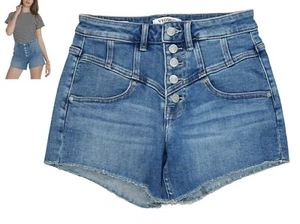 Vigoss Button Fly Cutoff Hem Ace Collection Women's Denim Shorts NWT Blue - Picture 1 of 1