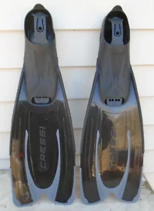 NEW Cressi Agua Snorkel / Swim Fins - Black/Gray - Full Foot Multiple Sizes - Picture 1 of 5