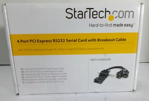 Startech PEX4S553B 4 Port RS232 PCI Express Serial Card w/ Breakout Cable - Afbeelding 1 van 8