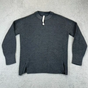 Suéter para mujer Lululemon 4 gris jaspeado mezcla de lana merino costilla cuello redondo - Imagen 1 de 8