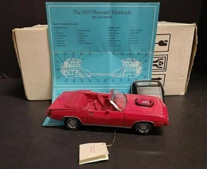 Franklin nuovo 1970 rosso PLYMOUTH HEMICUDA convertibile pressofuso 1:24 con scatola - Foto 1 di 7