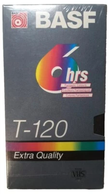BASF VHS T-120 EXTRA QUALITY 6 HRS NEW FACTORY SEALED CONDITION  - Image 1 of 4