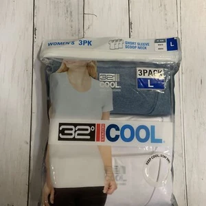 Nueva Camiseta 32 Degrees Cool Mujer Blanca Manga Corta Cuello Redondo Talla Grande Paquete de 3 - Imagen 1 de 5