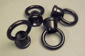 (4) Schwarze Emaille Loop Finish 1/8 Zoll IPS (3/8 Zoll D) mit Draht Loch Lampe Teil (ML11) - Bild 1 von 3