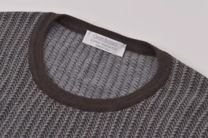 Gran Sasso NWT Crew Neck Sweater Size 50 40 US M Brown & Gray Wool - Picture 1 of 9