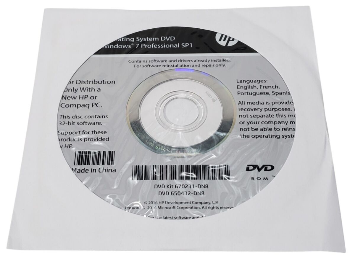 HP Microsoft Windows 7 DVD Operating System Software | eBay HP Microsoft Windows 7 DVD Operating System Software | eBay