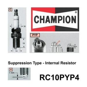 4x CHAMPION Performance Driven Quality Platinum Spark Plug For Nissan #RC10PYP4 - Picture 1 of 6