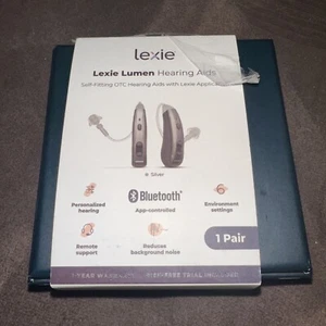 Lexie Lumen Hearing Aid Pair 2 Hearing Aids (1 Pair) Light Gray - Picture 1 of 13