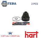 451 566 CV JOINT BOOT KIT PAIR TRANSMISSION SIDED FRONT RIGHT LEFT HART 2PCS NEW