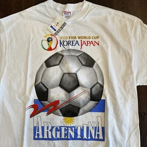 VTG 2002 FIFA World Cup Argentina T-Shirt; Mens Sz XL; NEW W TAGS; Deadstock - Picture 1 of 9