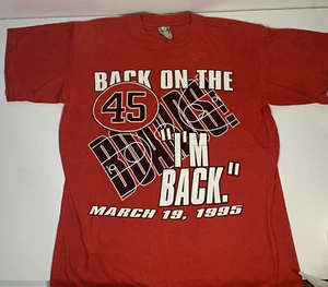 Michael Jordan Returns Vintage 90’s Chicago Bulls T shirt USA Rare - Imagen 1 de 11
