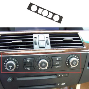 For BMW 5 Series 2004-2010 ABS Carbon Fiber Air Conditioning Switch Panel Trim - Picture 1 of 8