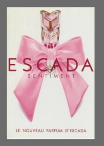 Carte publicitaire+ patch - advertising card - Sentiment d'Escada recto verso - Picture 1 of 2