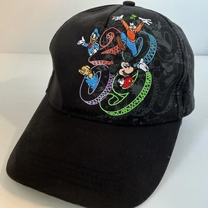2009 DISNEY WORLD Hat Cap Embroidered Black Adjustable Strap - Picture 1 of 7