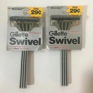 Rasoio monouso girevole vintage Gillette x2 1981 microsmooth doppie lame  - Foto 1 di 9
