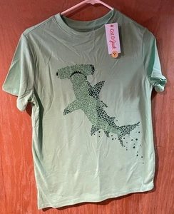 Cat And Jack Youth Xl Shamrock Shark Tshirt NWT (B) - Picture 1 of 4
