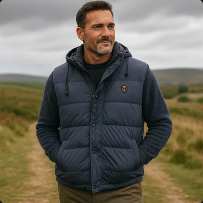 Scotch & Soda XL темно-синий пуховик жилет толстовка с капюшоном опрятный открытый туризм классический - Изображение 1 из 4