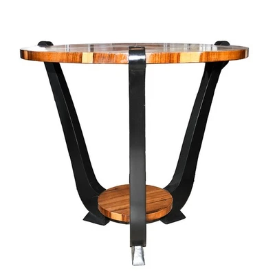 Art Deco Two-Tier Wooden Table - Image 1 of 4