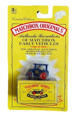 1992 Matchbox Originals Series Moko Lesney #1 Blue Road Roller, NIB - Image 1 of 2