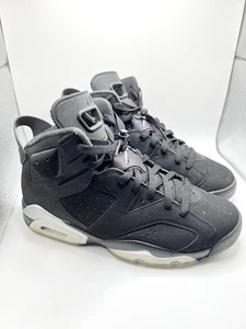 Nike Air Jordan 6 Hombres Talla 9 'Cromo' Negro Metálico DX2836-001 Tenis - Imagen 1 de 13
