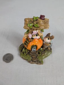 Wee Forest Folk Peter Pumpkin Eater Ratón Casa Ratones Pareja Otoño Otoño Retirado - Imagen 1 de 6