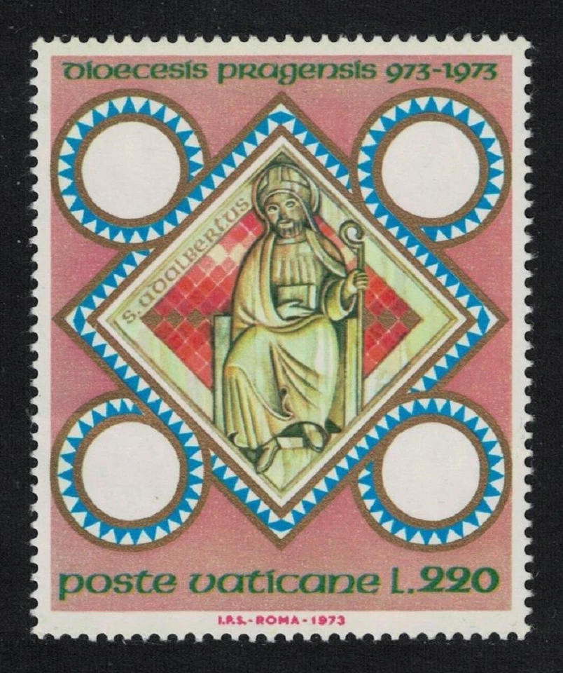 St Adalbert Millenary of Prague Diocese Vatican 1973 MNH SG#604 Sc#544 - Image 1 of 1