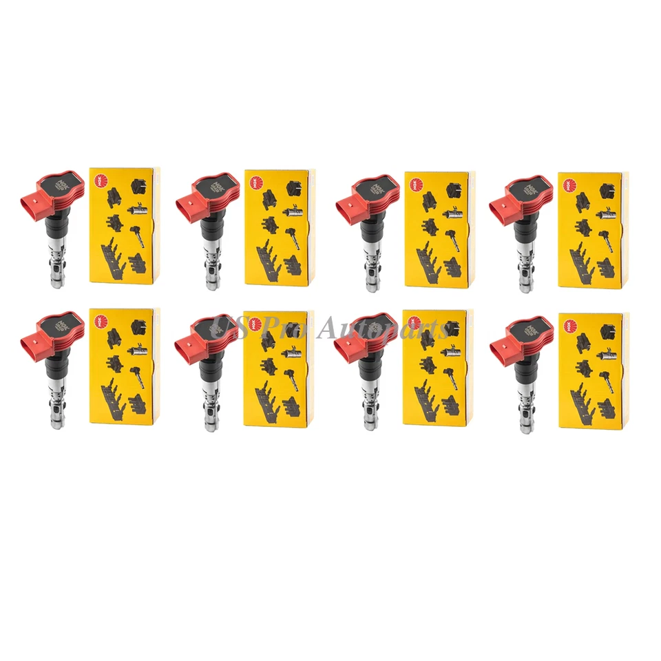 Bobinas de encendido NGK para Audi A6 2005-2006 A8 2003-2006 4,2 L 077905115C 8 piezas OEM Foto 1 de 4