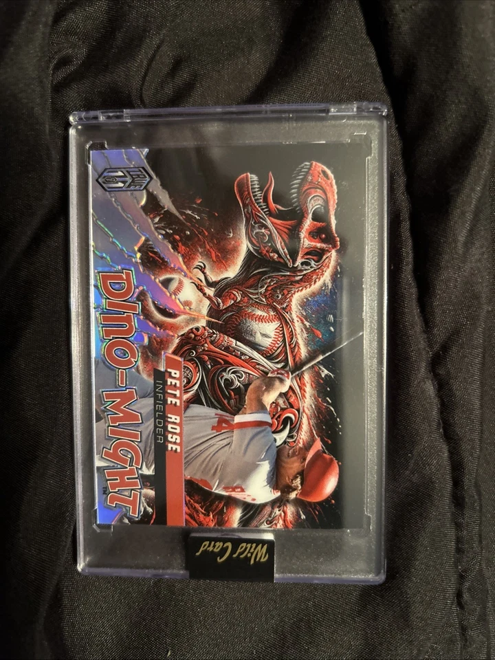 Pete Rose 2024 Wild Card Dino-Might VERDADERO 1/1 COMBINACIÓN DE COLORES Foto 1 de 4