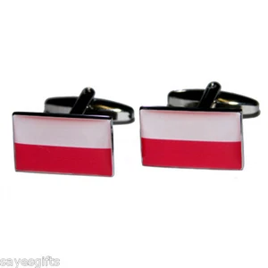 High Quality Poland Flag Cufflinks - Picture 1 of 1