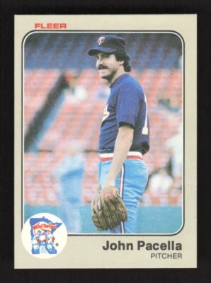 1983 Fleer Baseball Card John Pacella #622 Minnesota Twins - Image 1 of 2