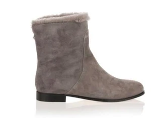Botín de gamuza gris misión forrado piel de oveja Jimmy Choo $1,095 NUEVO (Talla 36EU) - Imagen 1 de 11