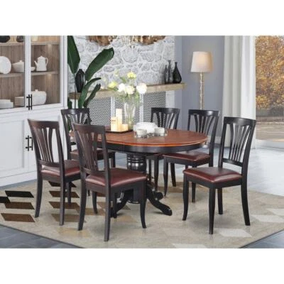 7  Pc  Dining  room  set-Oval  Table  with  Leaf  and  6  Dining  Chairs - Image 1 of 4