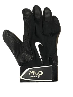 Nike MVP Hyperdiamond Edge Batting Glove Black Youth M Goat Leather Right Handed - Image 1 of 4
