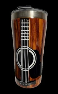 Guitar Wood Grain Tumbler - You can't buy happiness but you can buy a guitar - Picture 1 of 5