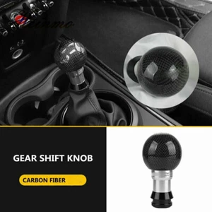 Carbon Fiber Car Gear Shift Knob Head Shifter Lever Universal For Cooper S 07-24 - Picture 1 of 6