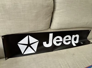 Jeep Vinyl Banner New Repro Black/White - Bild 1 von 5