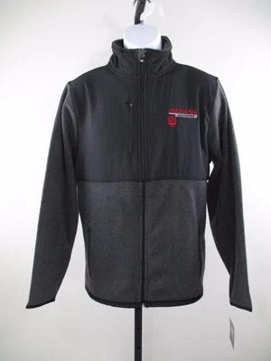 New Indiana Hoosiers Adult sizes M-L-XL gray/black full zip jacket by J.America - Image 1 of 4