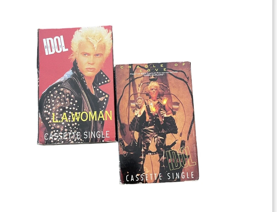 BILLY IDOL Cradle of Love Chrysalis Music CassetteTape Single 1990 RARE lot of 2 Foto 1 de 1