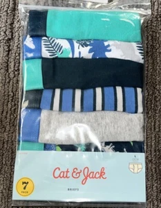 Cat & Jack New Boy's Size Large (12/14) 7 Pack 100% Cotton Brief