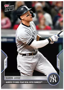2022 Topps AHORA Aaron Judge Card # OS-51 acepta un acuerdo de nueve años con los Yankees - Imagen 1 de 2