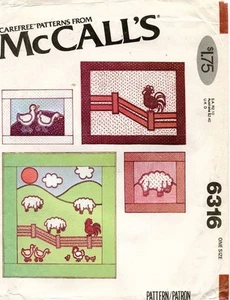 1970's McCall's Quilt,Wallhangings,Pillows Pattern 6316 UNCUT - Picture 1 of 2