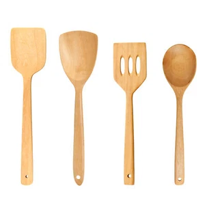 Cooking Essentials Frying Spatula Turner and Ladle Rain Tree Wooden Set - Picture 1 of 4